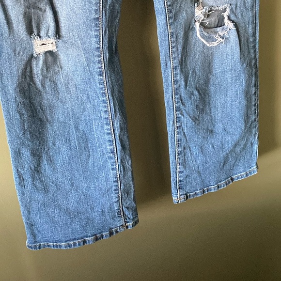 Seven7 Blue Boot Cut Jeans with Faded Distressing - Picture 5 of 15